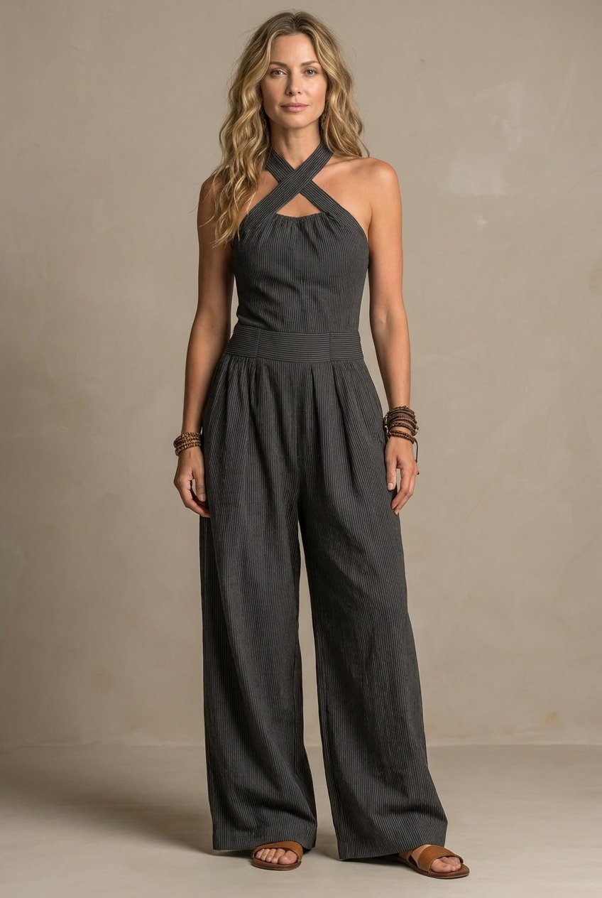 Ariadna | Mono Elegante Escote Cruzado
