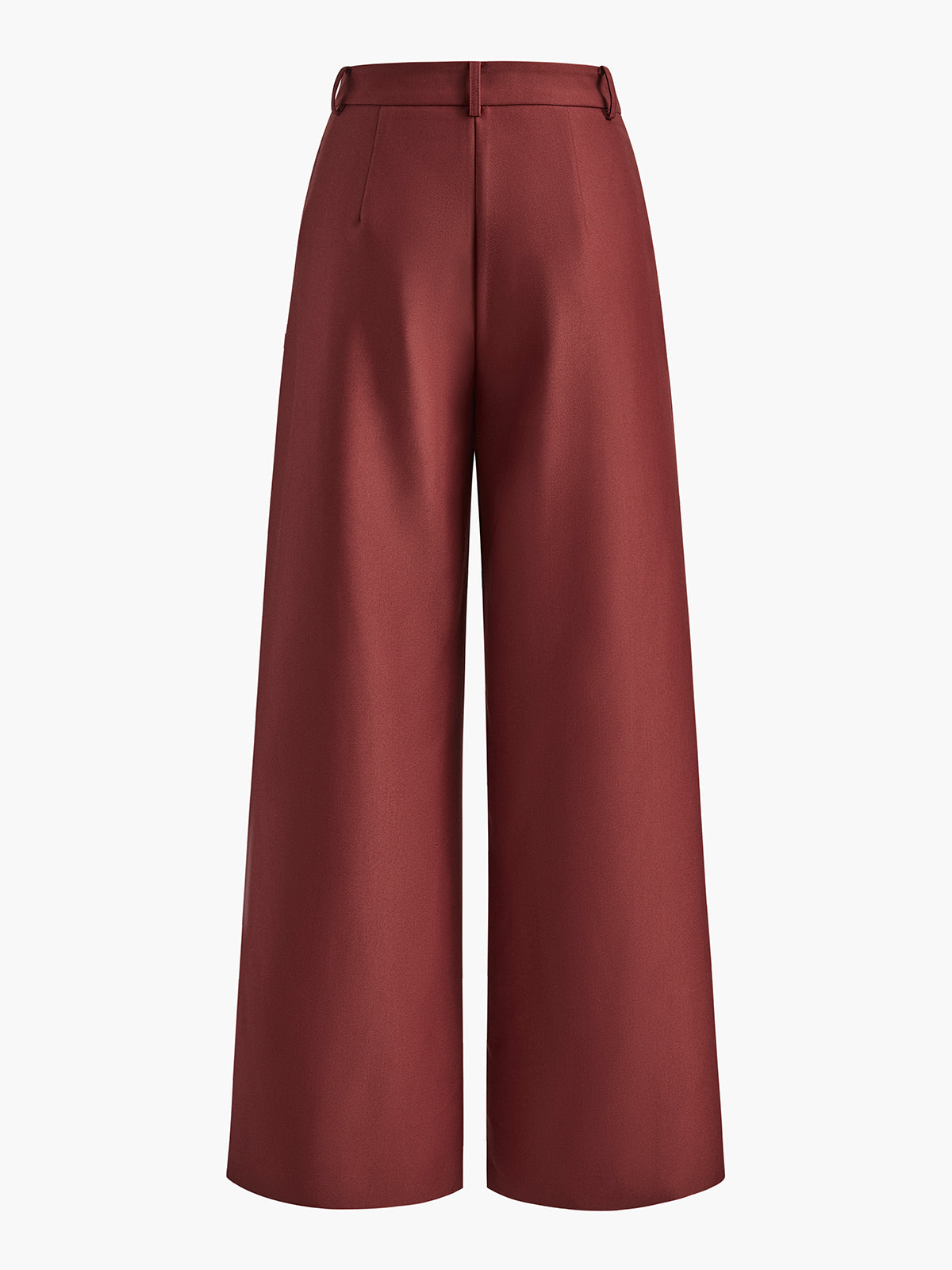 Pantalones anchos lisos sin cinturón