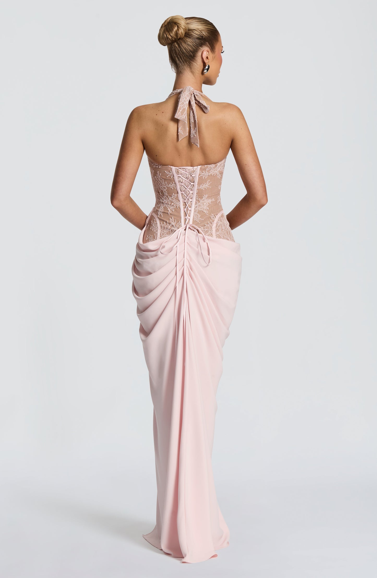 Bonita | Vestido Extra Largo en Rosa Palo
