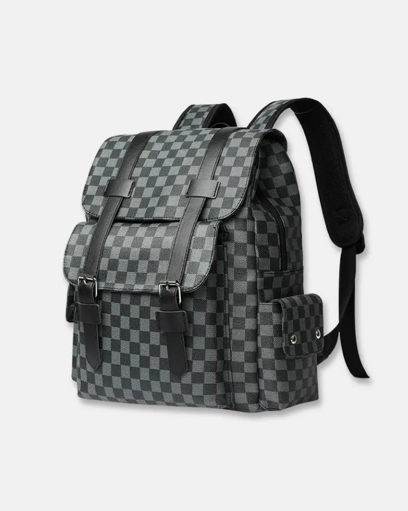 Mochila con Estampado Damier