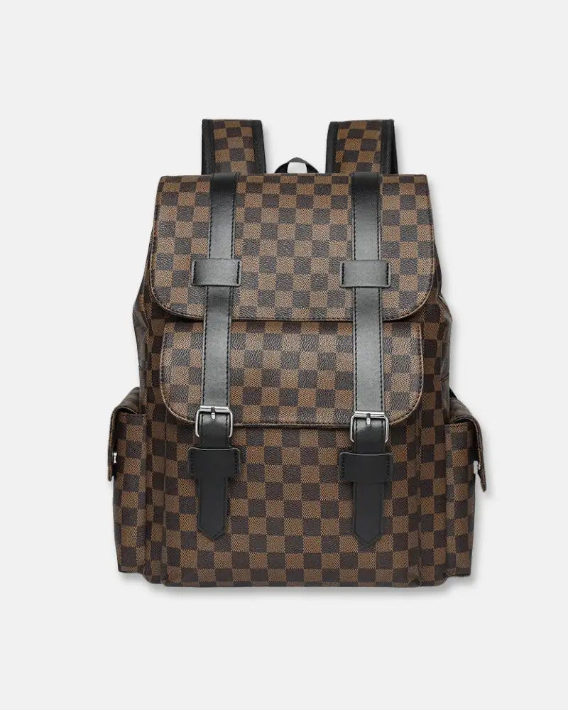 Mochila con Estampado Damier