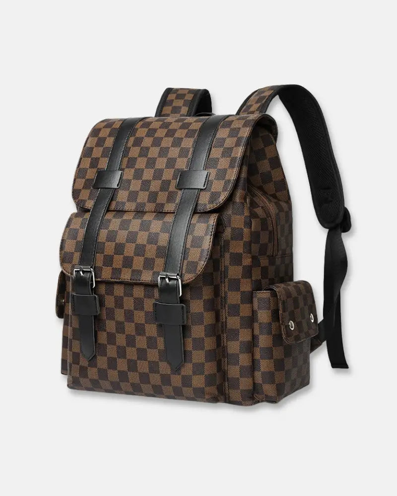 Mochila con Estampado Damier