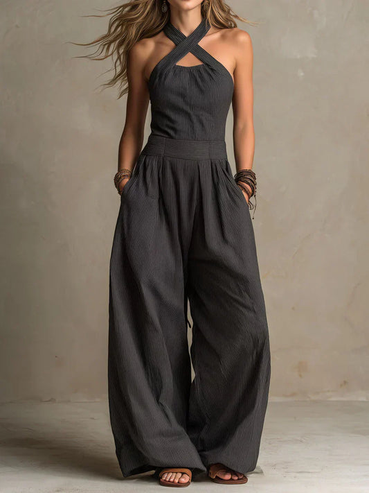 Ariadna | Mono Elegante Escote Cruzado
