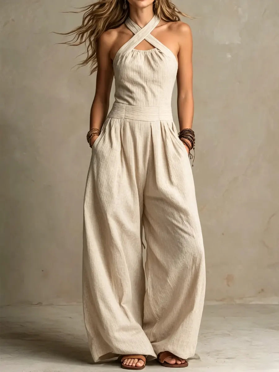 Ariadna | Mono Elegante Escote Cruzado